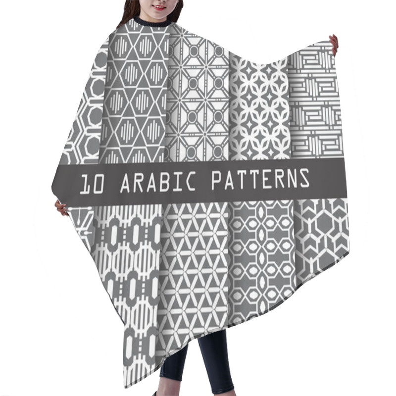 Personality  10 Arbic Patterns Hair Cutting Cape