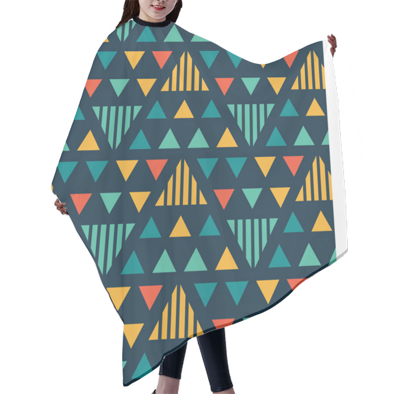 Personality  Irregular Triangles Seamless Pattern Hair Cutting Cape