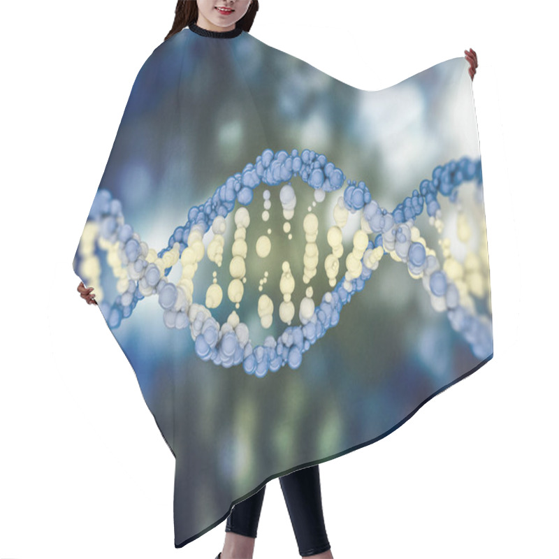 Personality  Digital Illustration Of A DNA Model. 3D Rendering Hair Cutting Cape