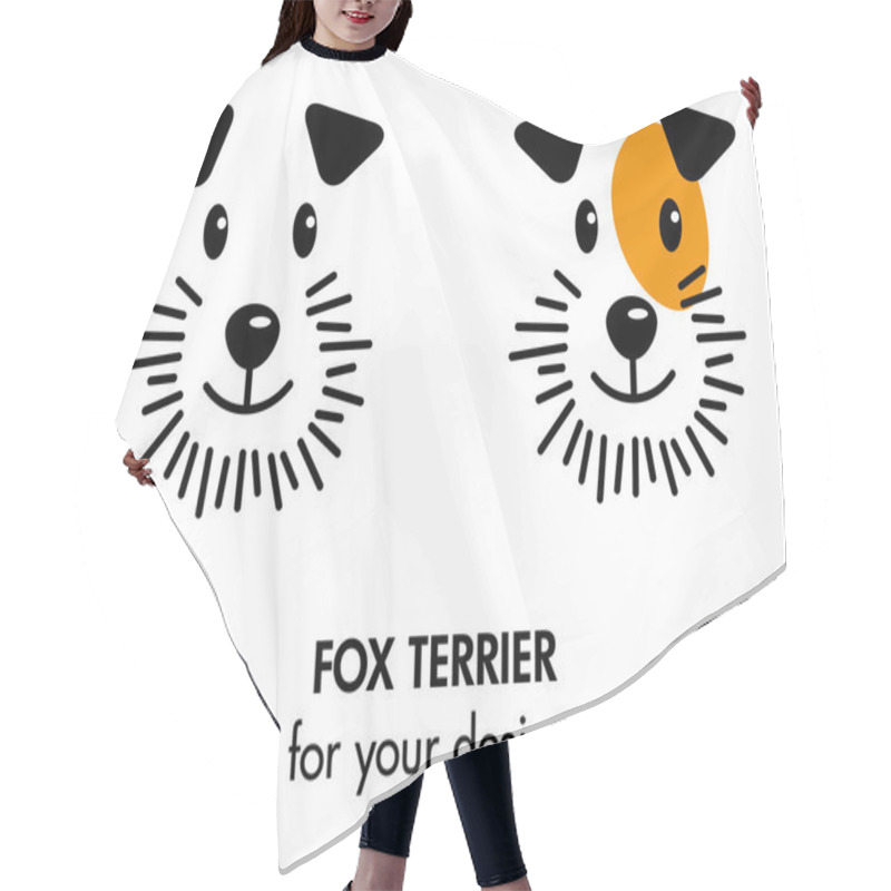 Personality  Fox Terrier Dog Icons Hair Cutting Cape