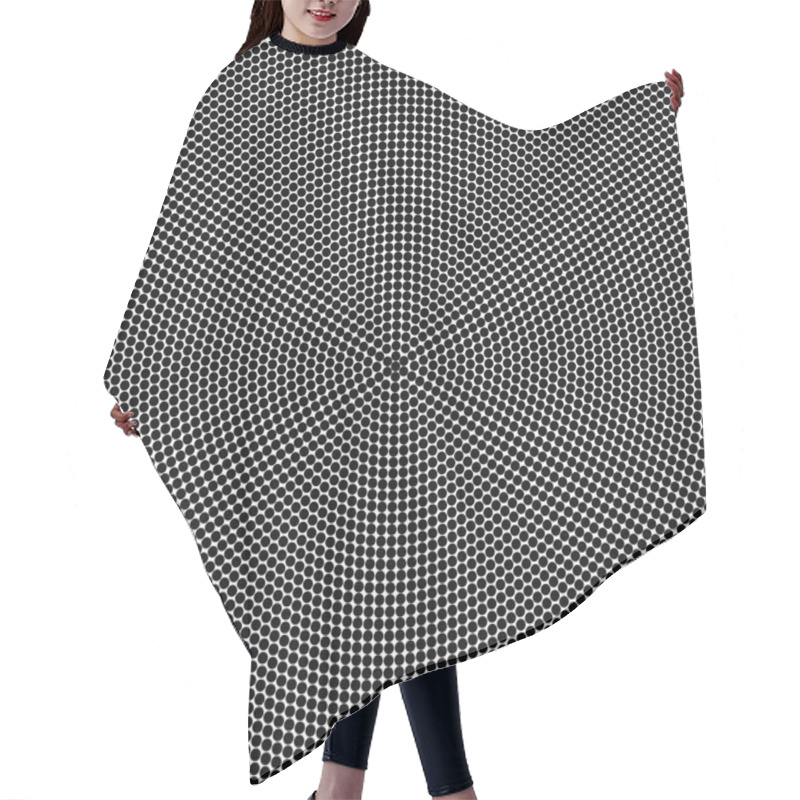 Personality  Black And White Retro Abstract Round Circle Pattern Background Hair Cutting Cape