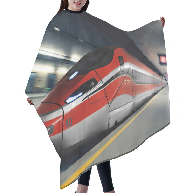 Personality  FLORENCE, ITALY - NOV26, 2016: Italian Modern High Speed Train,  Hair Cutting Cape