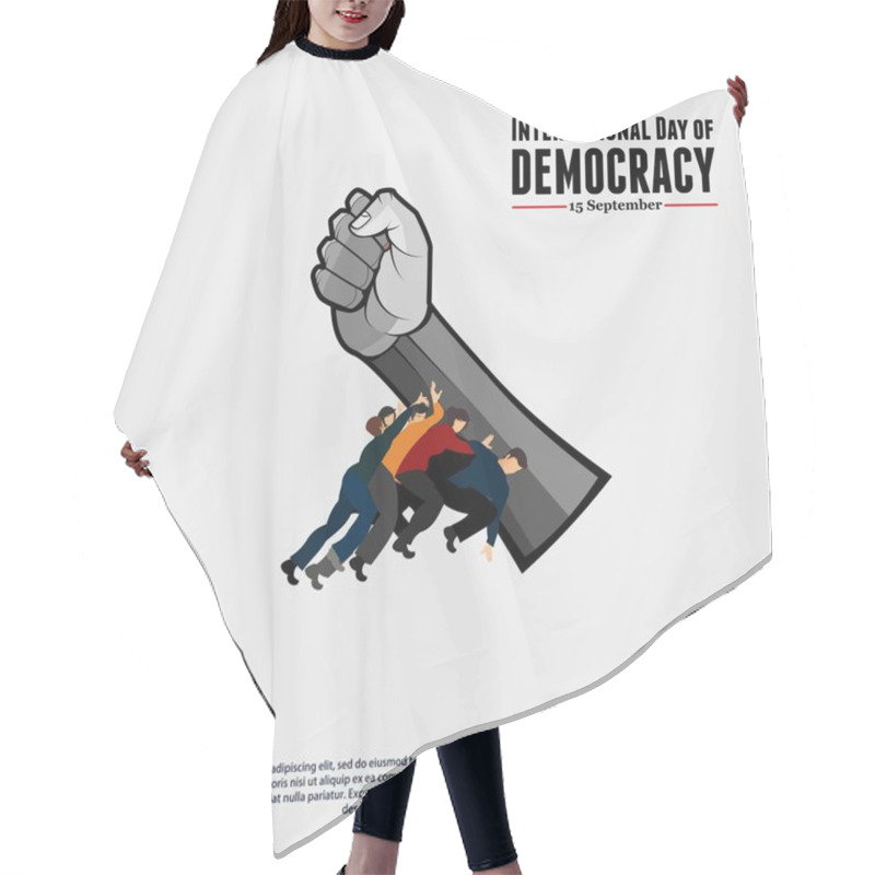 Personality  International Day Of Democracy. September 15. Holiday Concept. Template For Background, Banner, Card, Poster With Text Inscription Hair Cutting Cape