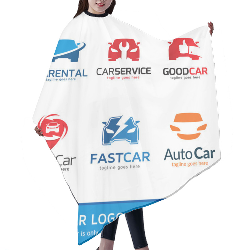 Personality  Car Logo Template Design Vector Hair Cutting Cape