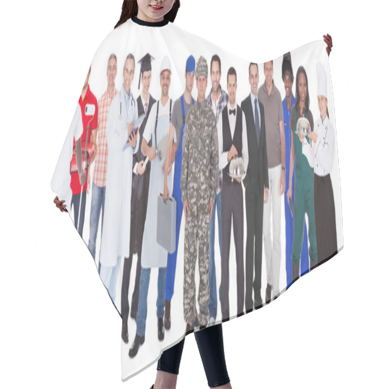 Personality  Full Length Of People With Different Occupations Hair Cutting Cape