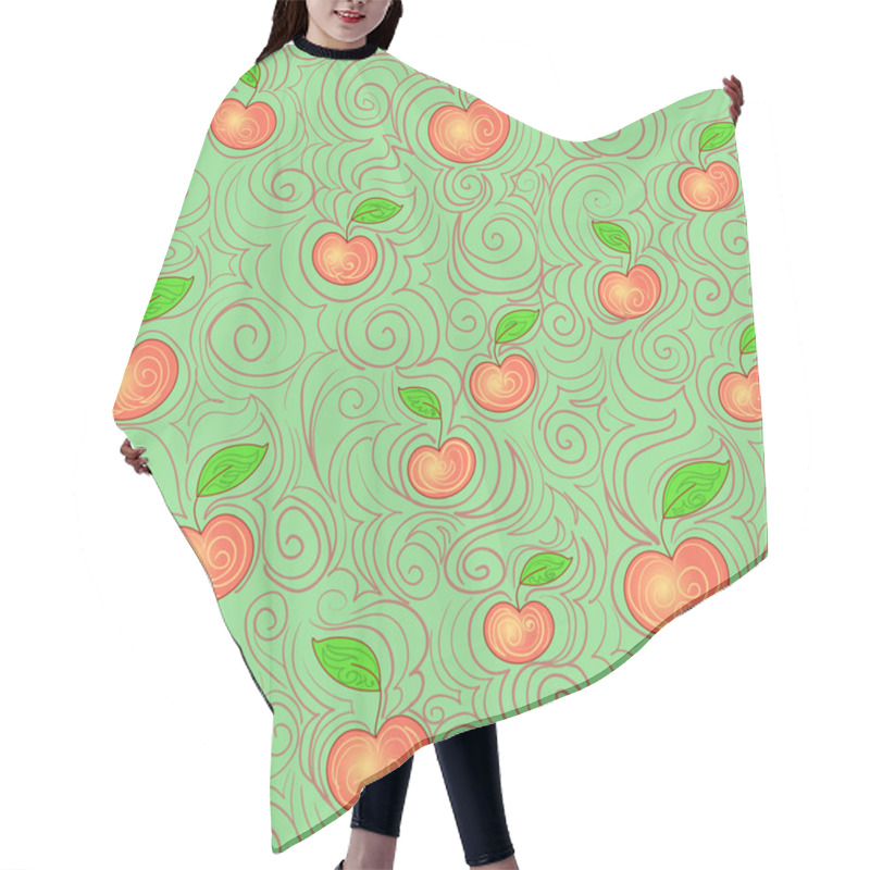 Personality  Seamless Apple Background Hair Cutting Cape