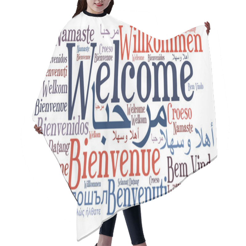 Personality  Welcome Phrase In Different Languages Hair Cutting Cape