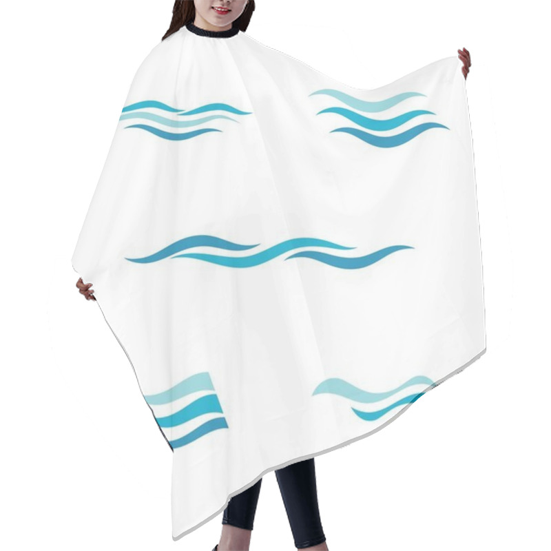 Personality  Water Wave Icon Vector Hair Cutting Cape