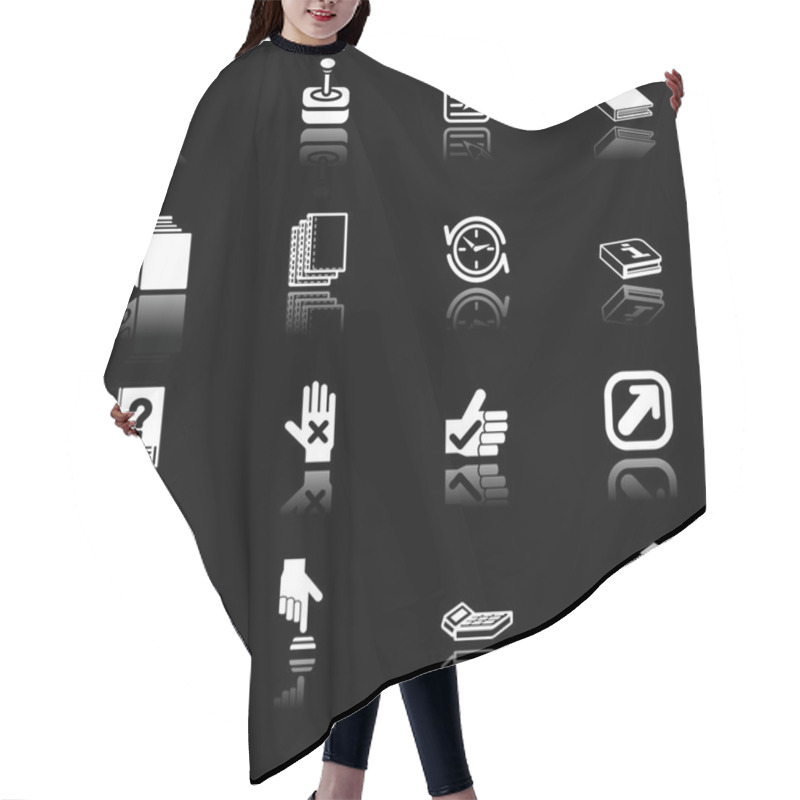 Personality  Applications Icon Set Hair Cutting Cape