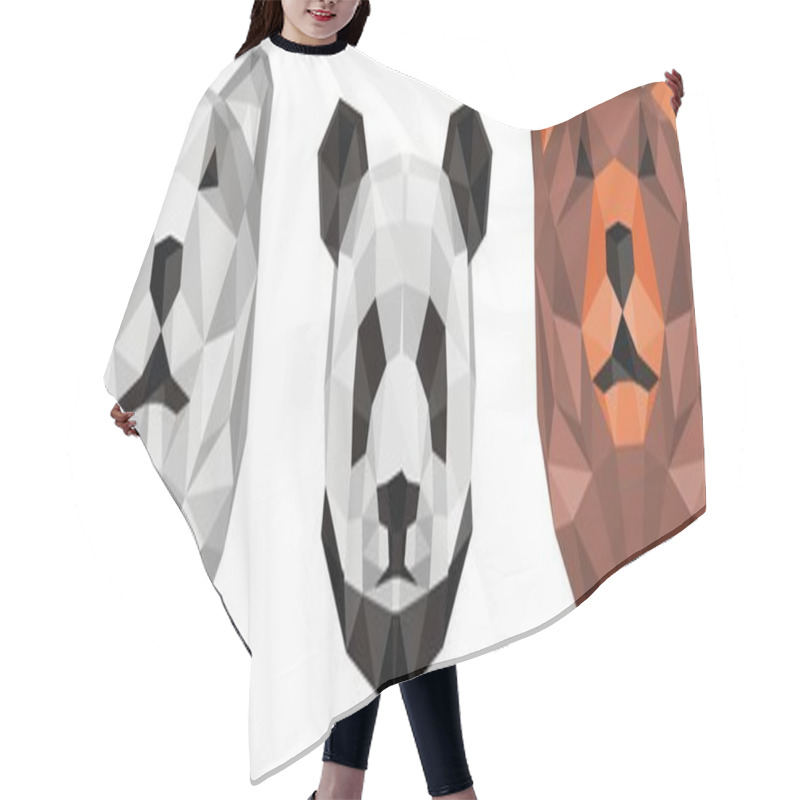 Personality  Papercraft Snouts Of Three Different Bears Hair Cutting Cape