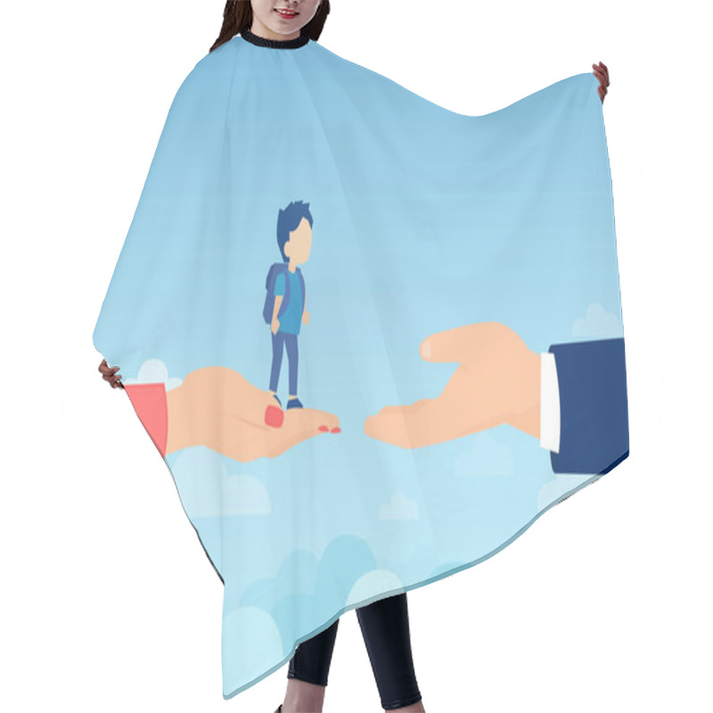 Personality  Divorce, Legal Separation, Child Custody Concept Hair Cutting Cape