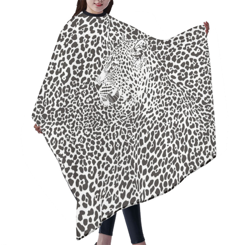 Personality  Leopard Background Hair Cutting Cape