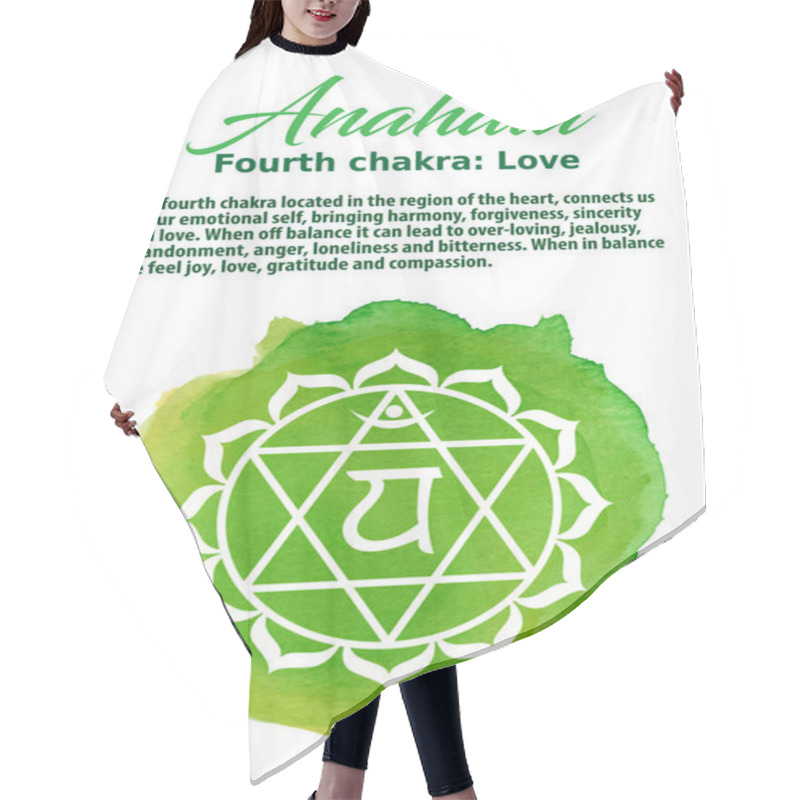 Personality  The Heart Chakra Vector Illustration Hair Cutting Cape