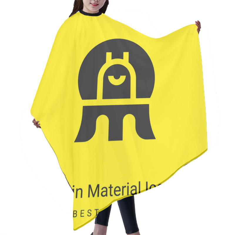 Personality  Alien Minimal Bright Yellow Material Icon Hair Cutting Cape