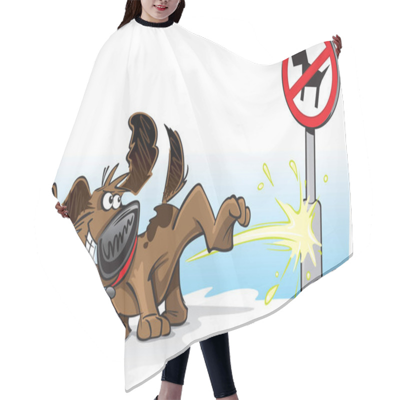 Personality  Bad Dog Weeing Hair Cutting Cape