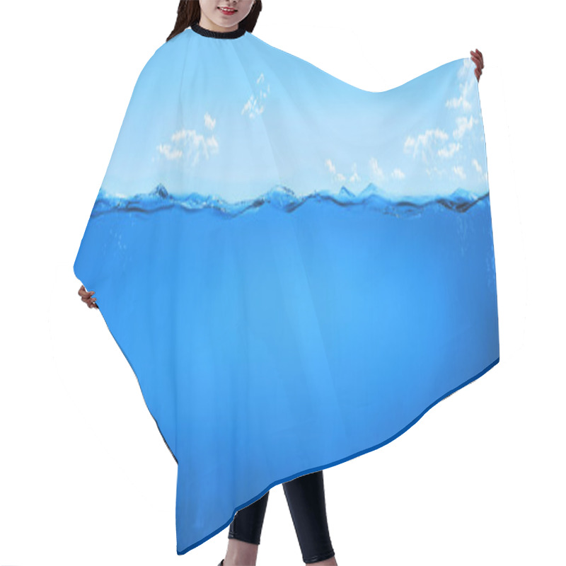 Personality  Underwater Background Illustration Hair Cutting Cape