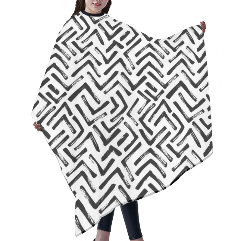 Personality  Pattern With Geometrical Brush Strokes Hair Cutting Cape