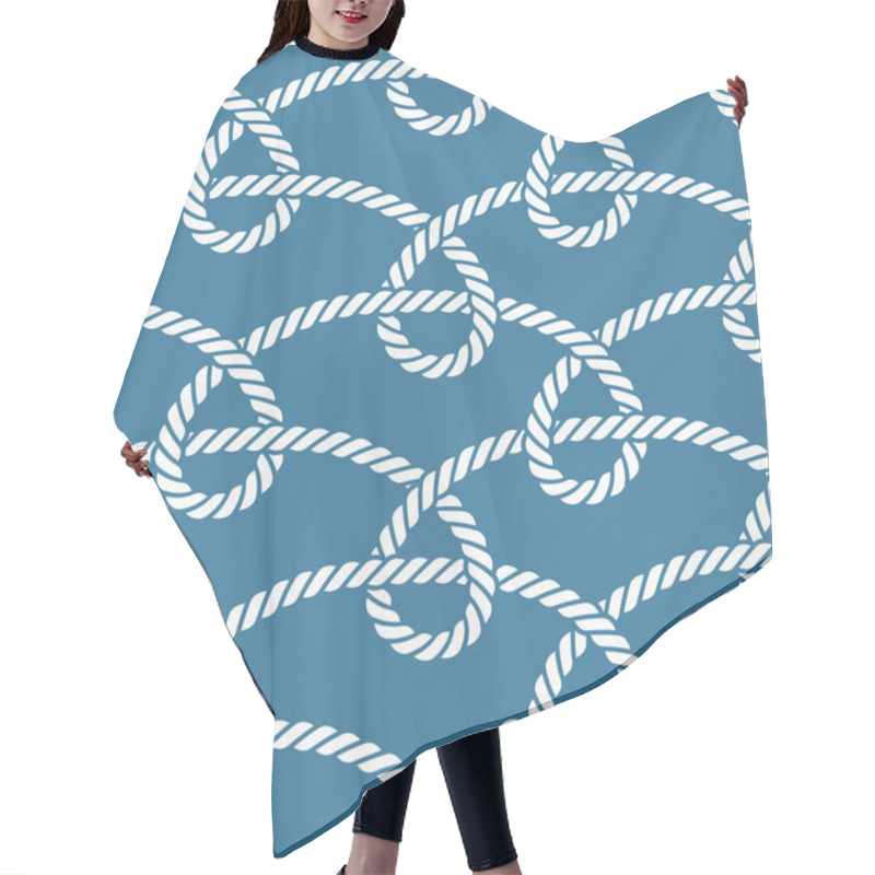 Personality  Seamless Nautical Rope Pattern Hair Cutting Cape