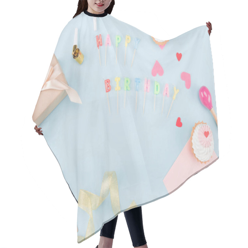 Personality  Birthday Cakes With Gift Box Hair Cutting Cape