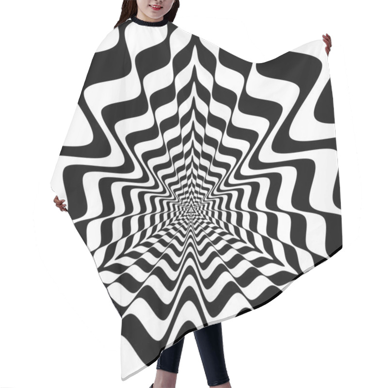 Personality  Abstract  Triangles With  Convex Waves Hair Cutting Cape