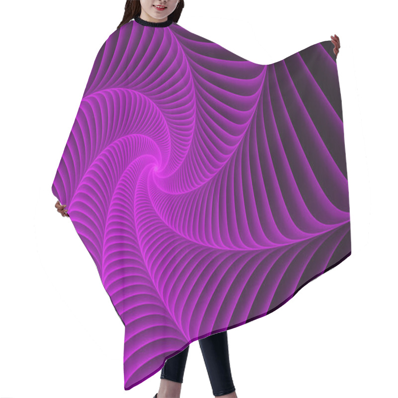 Personality  Abstract Purple  Spiral Hair Cutting Cape