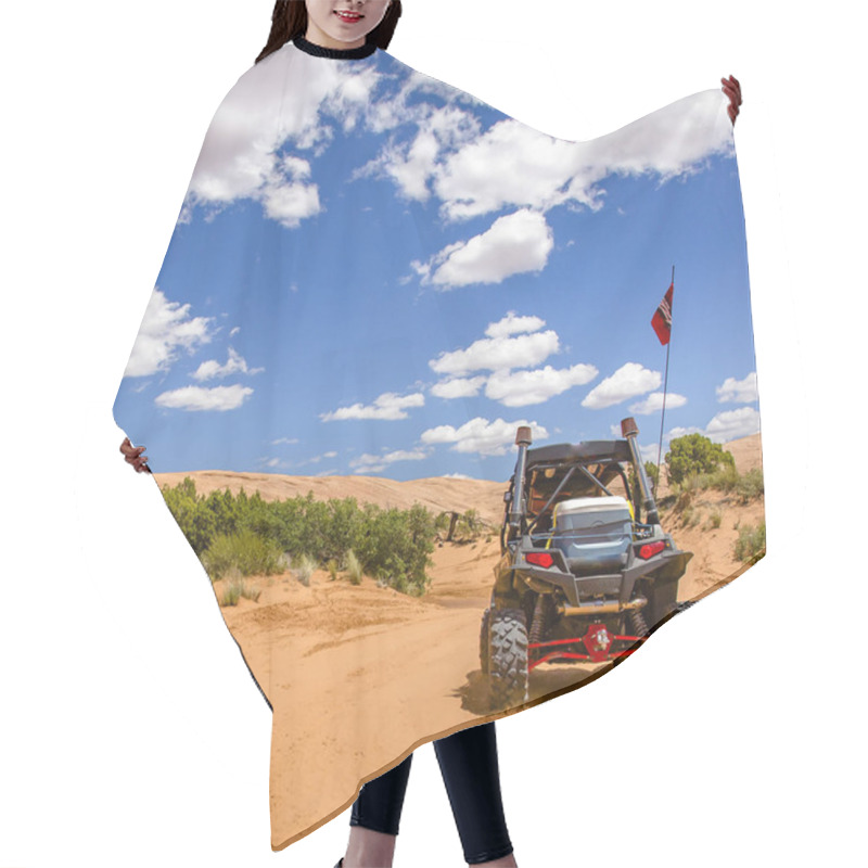 Personality  Moab Off Road Trail Under Sunny Sky With Clouds Hair Cutting Cape