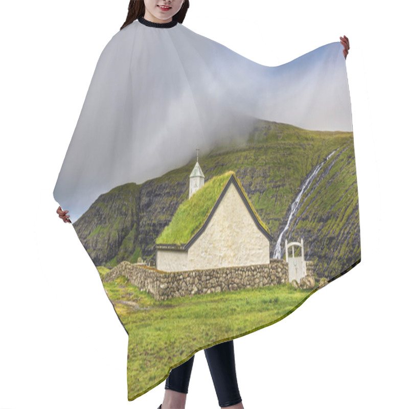 Personality  Village Church In Saksun, Faroe Islands, Denmark Hair Cutting Cape