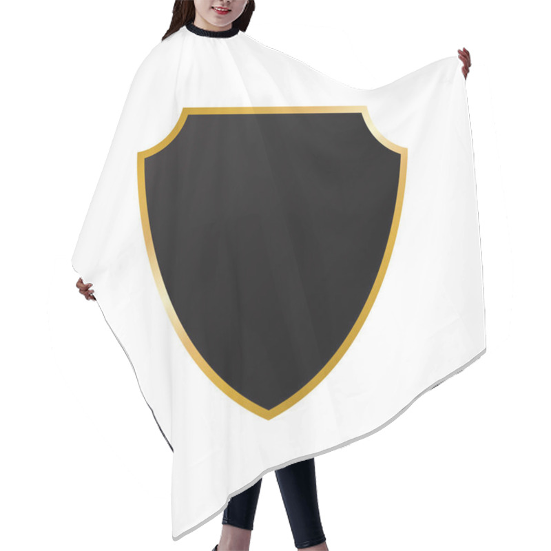 Personality  Shield Logo Icon Vector Template Hair Cutting Cape