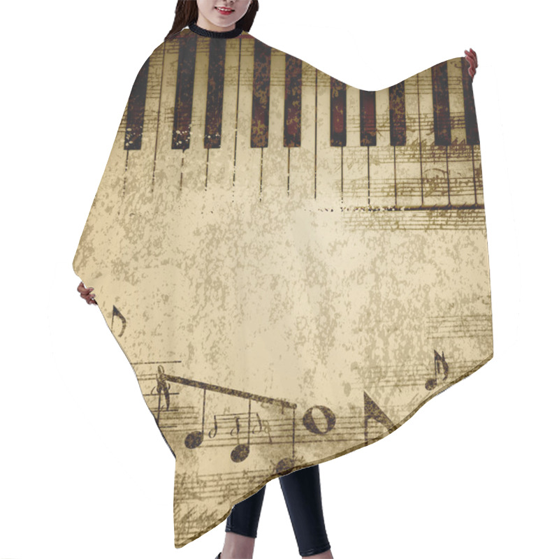 Personality  Music Notes Hair Cutting Cape