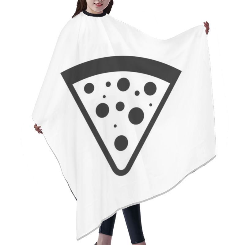 Personality  Pizza Slice Icon On White Background - Simple Vector Illustration Hair Cutting Cape