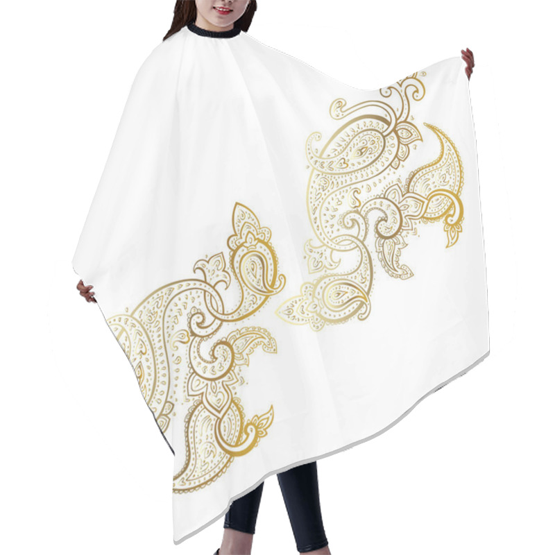 Personality  Paisley Background. Hand Drawn Ornament. Hair Cutting Cape