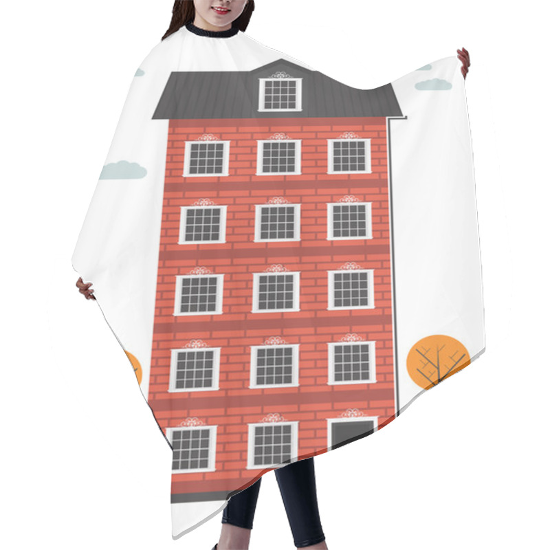 Personality  Cartoon Building Hair Cutting Cape