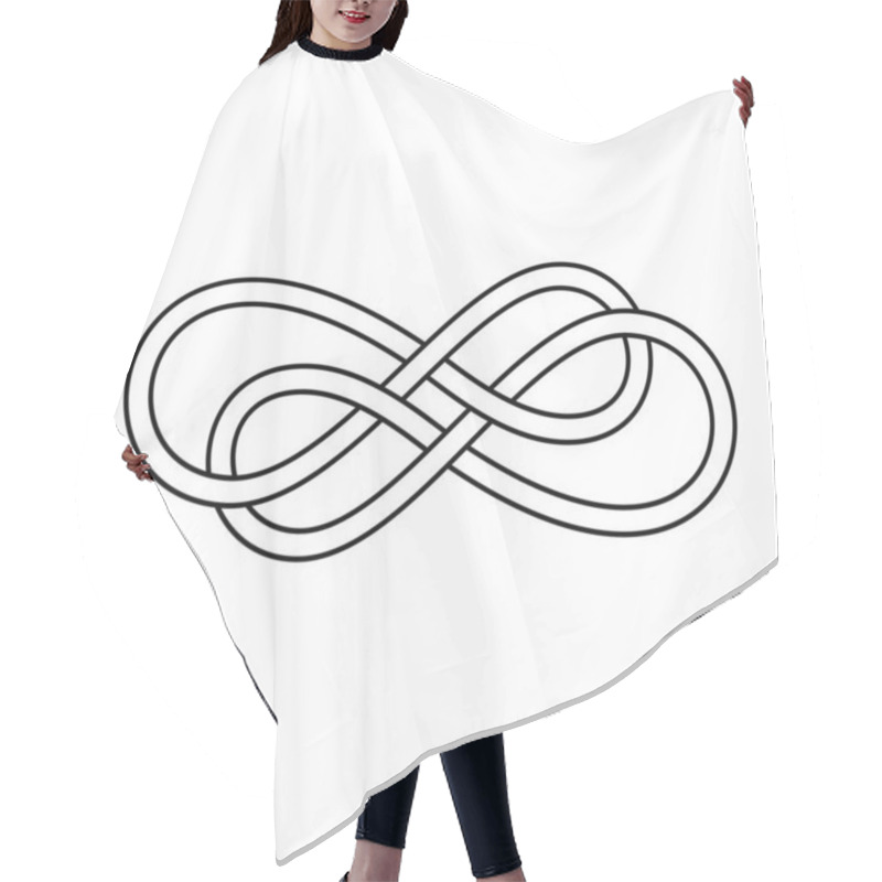 Personality  Celtic Knot. Symbol Of Love And Friendship. Celtic Style Interlaced Symbol. Vector Line Art. Hair Cutting Cape