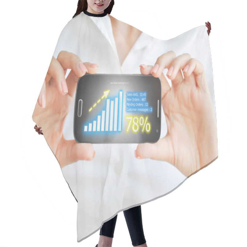 Personality  Mobile Device Sales Dashboard Or Interface To Monitor Your Business Online  Hair Cutting Cape