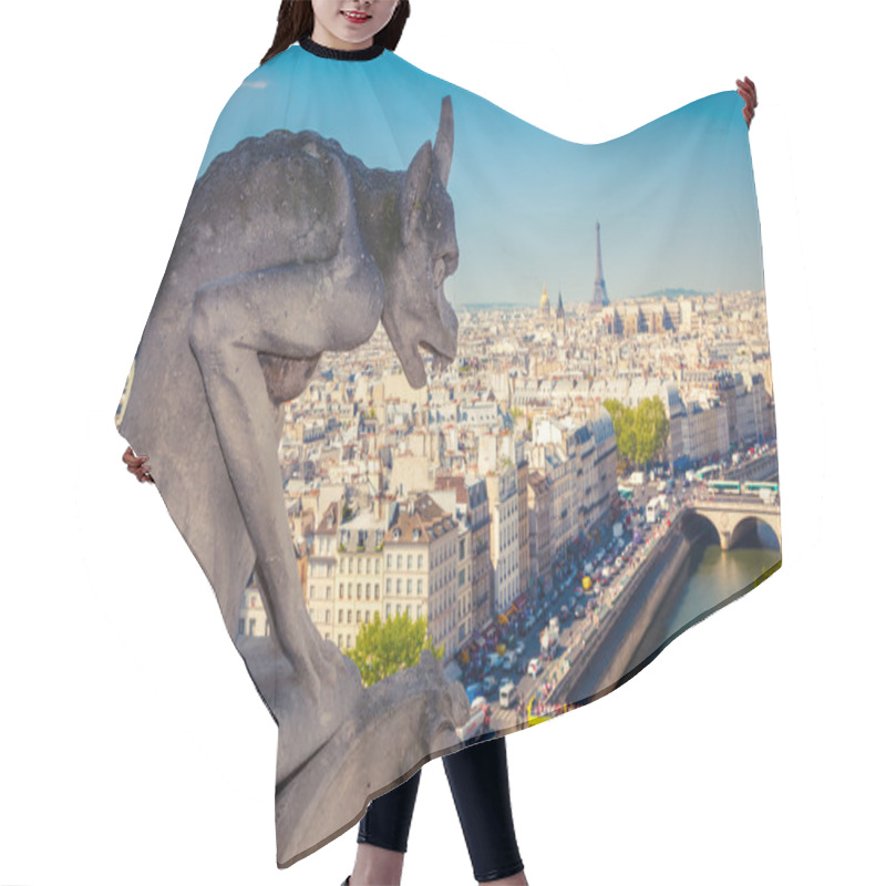 Personality  Chimera On Notre Dame Cathedral Hair Cutting Cape