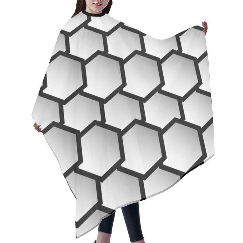 Personality   Hexagons Abstract Pattern Hair Cutting Cape