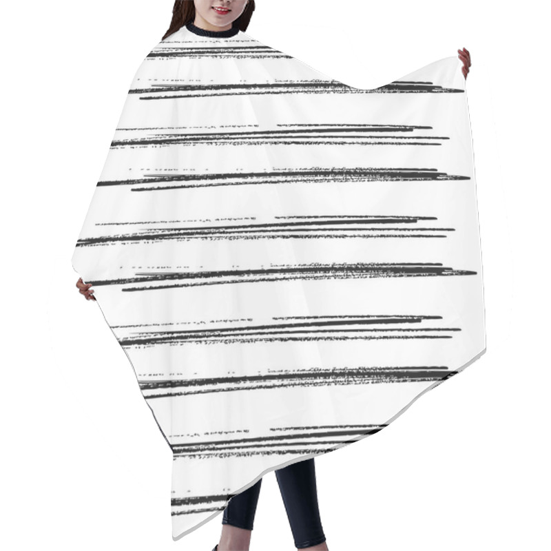 Personality  Hand Drawn Horizontal Stripes Pattern Hair Cutting Cape