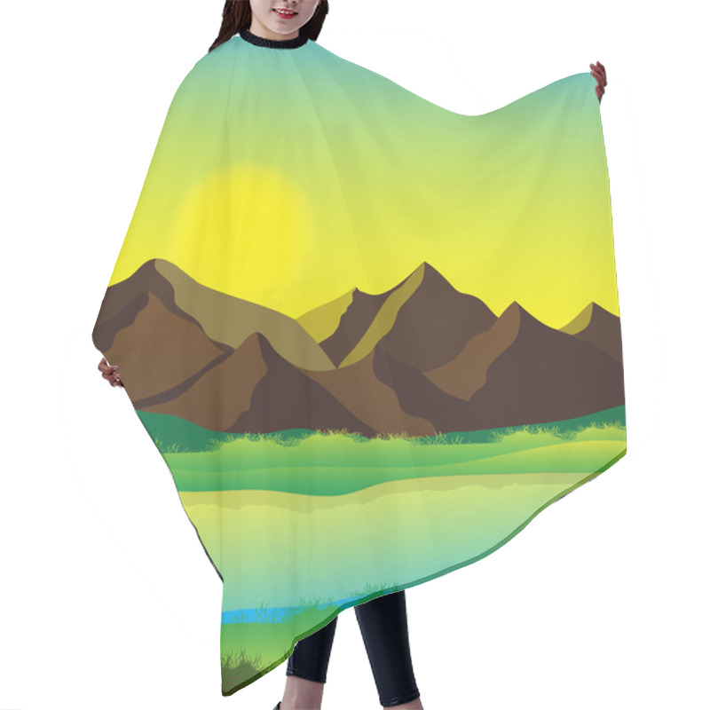 Personality  Mountain Landscape Hair Cutting Cape