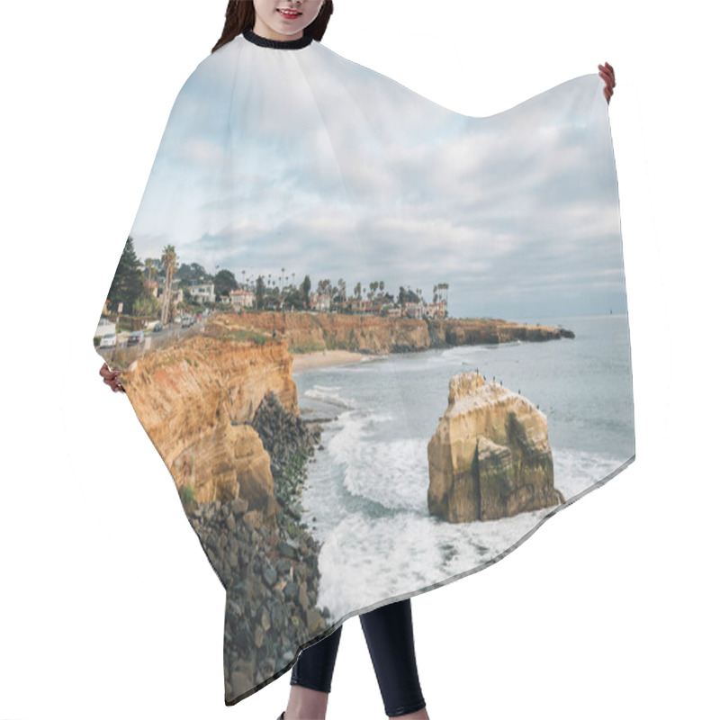 Personality  View Of Cliffs And The Pacific Ocean At Sunset Cliffs Natural Pa Hair Cutting Cape