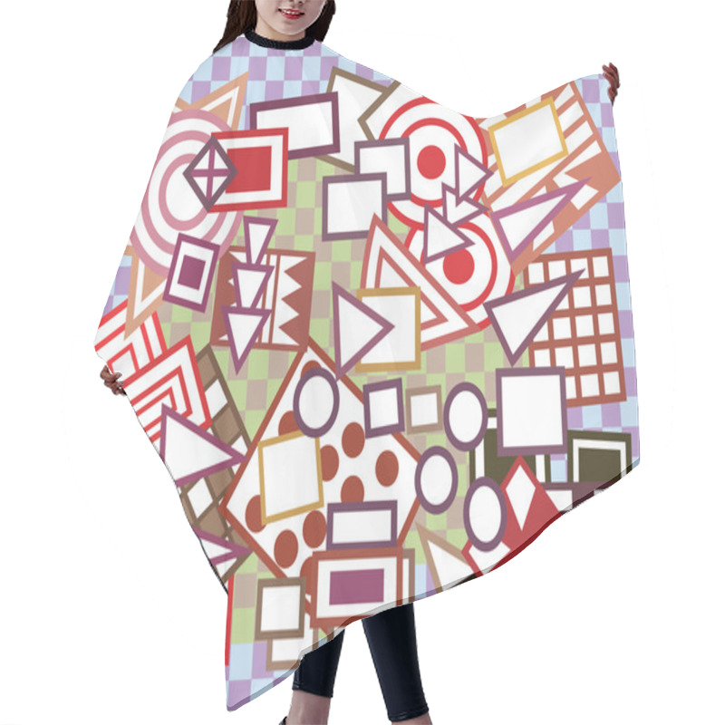 Personality  Abstract Geometric Shapes Background Hair Cutting Cape