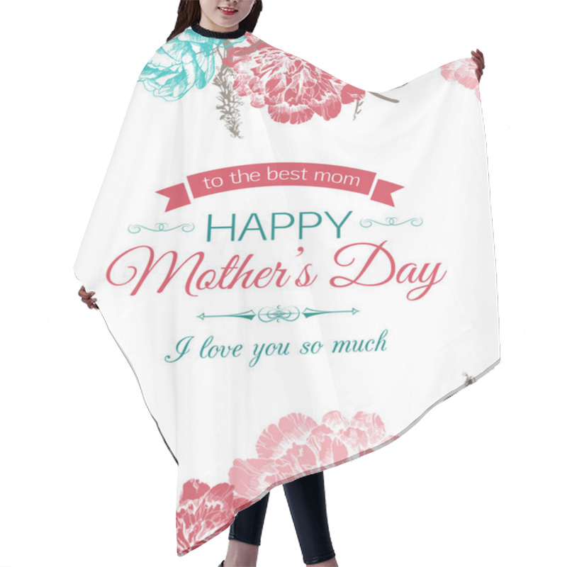 Personality  Happy Mothers Day Typographical Background Hair Cutting Cape