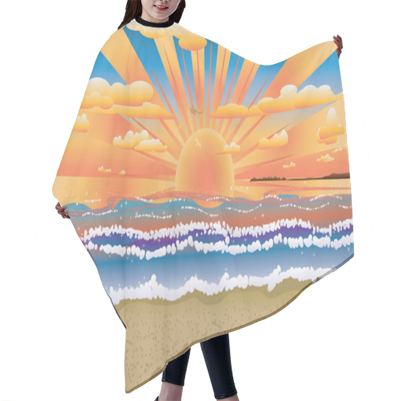 Personality  Grunge Tropical Patry Poster Hair Cutting Cape