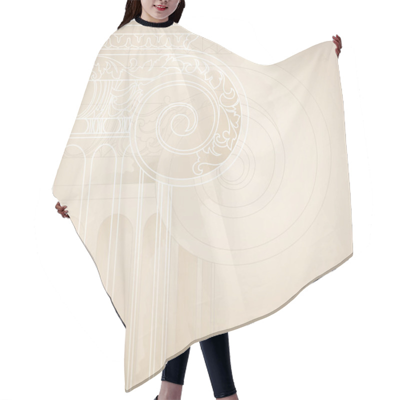 Personality  Architectural Background Hair Cutting Cape