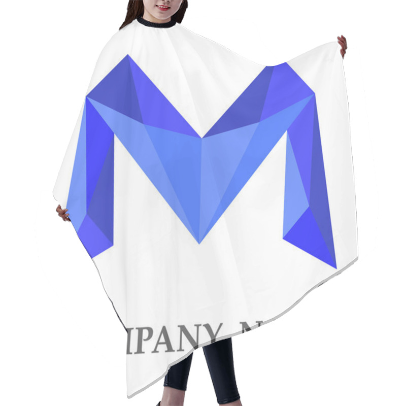 Personality  Blue Lowpoly Logo For Business Challenge Hair Cutting Cape