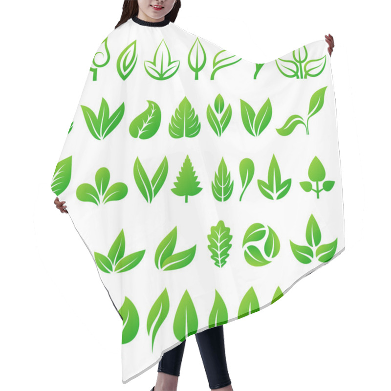 Personality  Leaf Icons Vector Illustration. Hair Cutting Cape