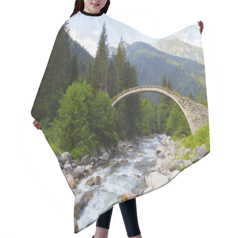 Personality  Old Historical Stone Bridges And Nature Scenery Hair Cutting Cape