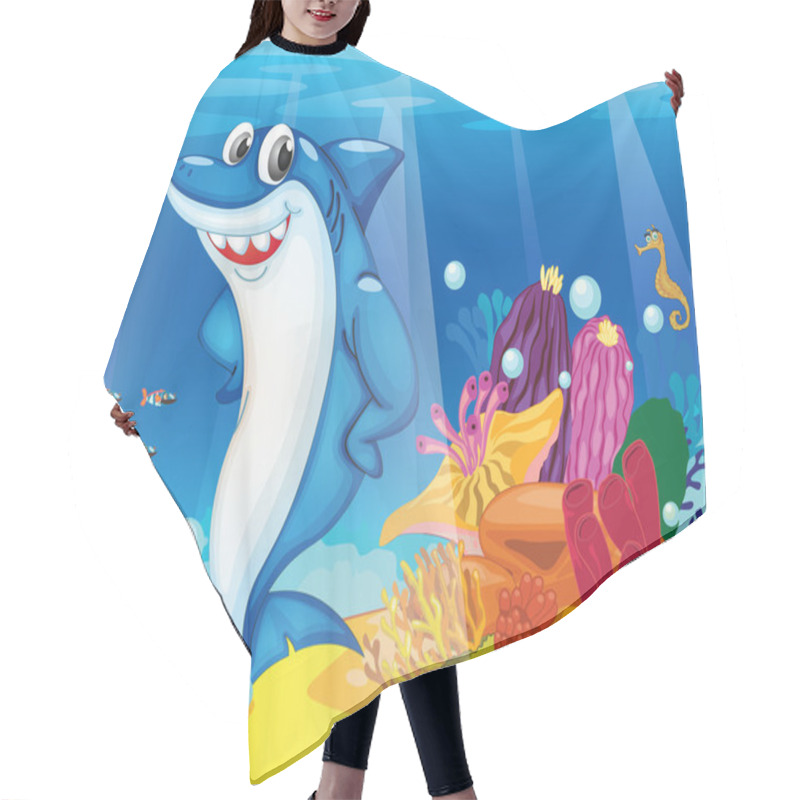 Personality  Shark Fish Hair Cutting Cape