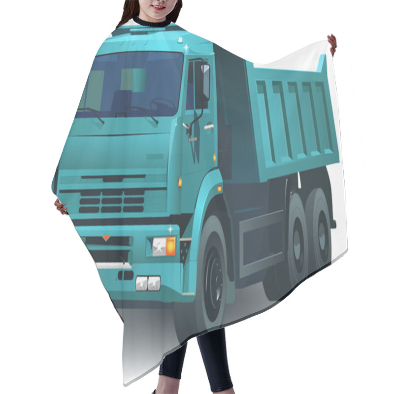 Personality  Great Detailed Dumper Truck 06 Hair Cutting Cape