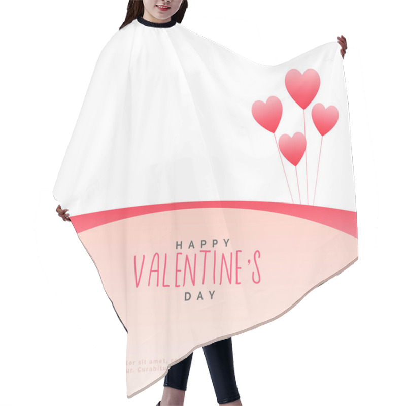 Personality  Flying Hearts Love Balloons, Valentine's Day Background Hair Cutting Cape