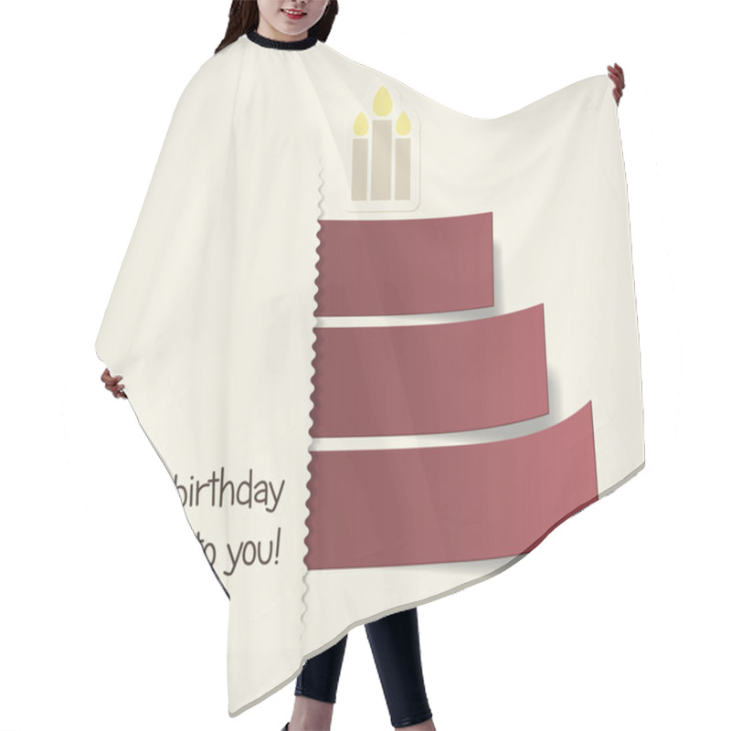 Personality  Stylish Birthday Card. Hair Cutting Cape